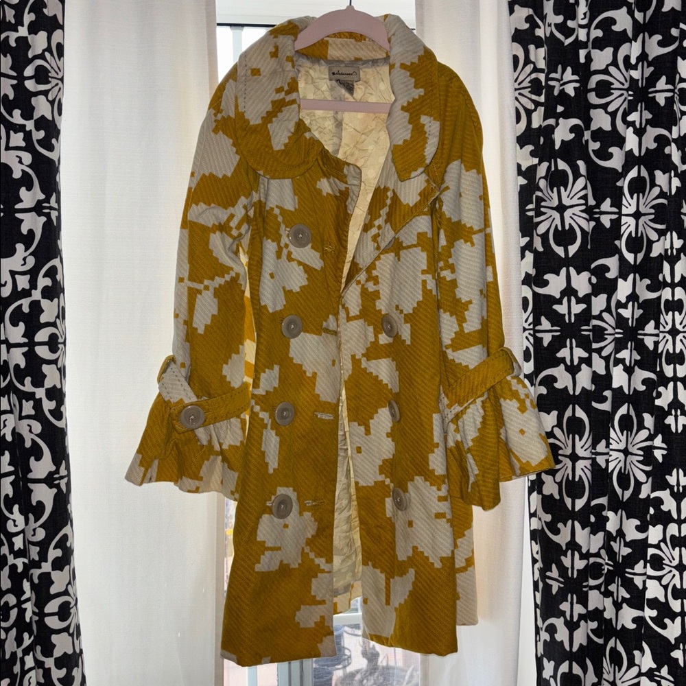 Elevenses Mustard and Cream Textured Jacket